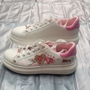 Aldo "Love" Sneakers In Pink,  Size 8